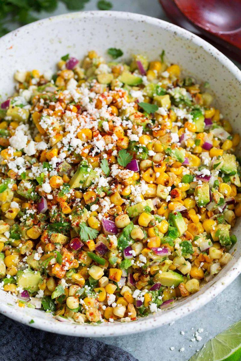 Grilled Corn and Avocado Street Salad