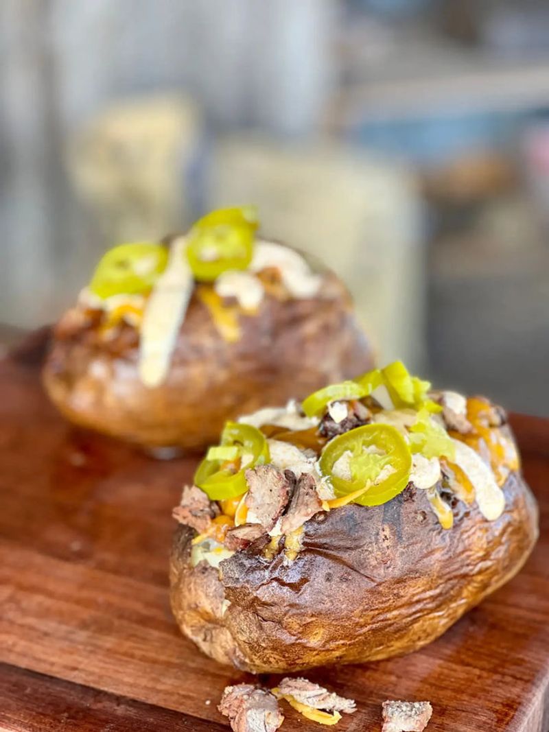 Corned Beef Stuffed Baked Potatoes
