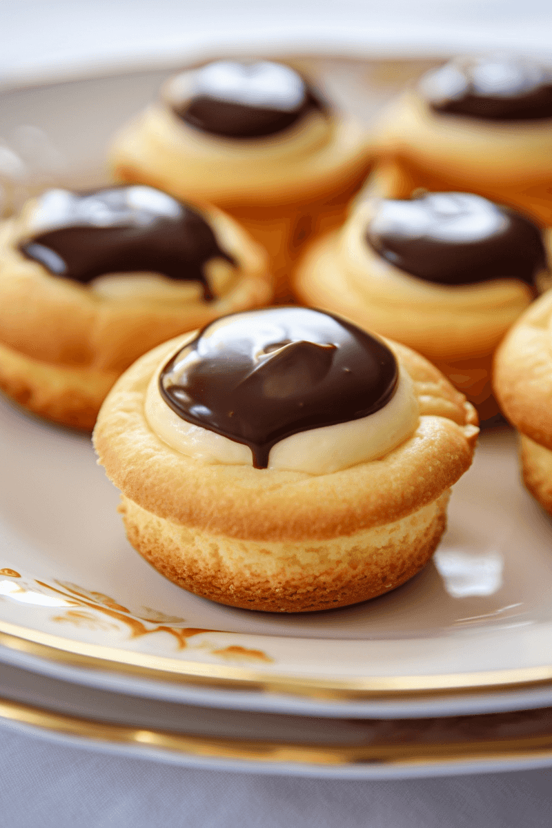 Boston Cream Pie Cookie Bites