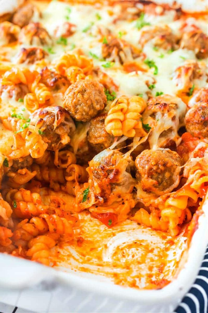 Meatball and Pasta Bake