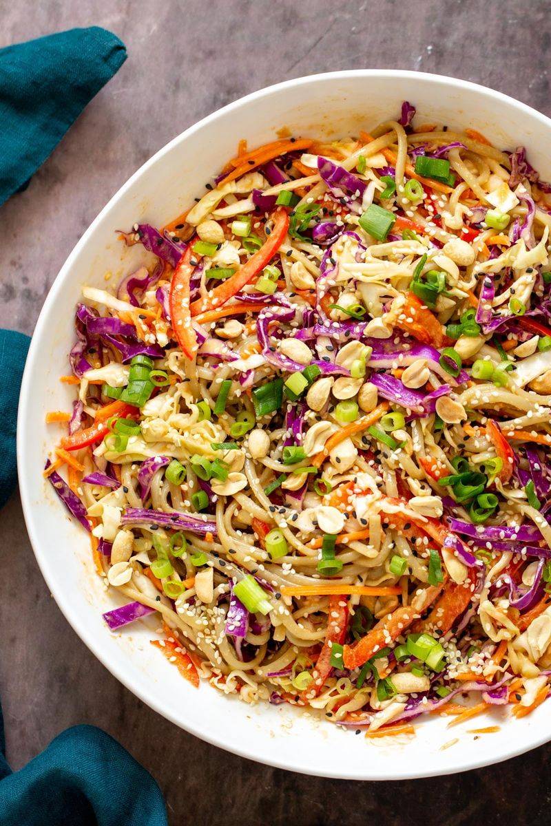 Sesame Peanut Noodle Pasta Salad