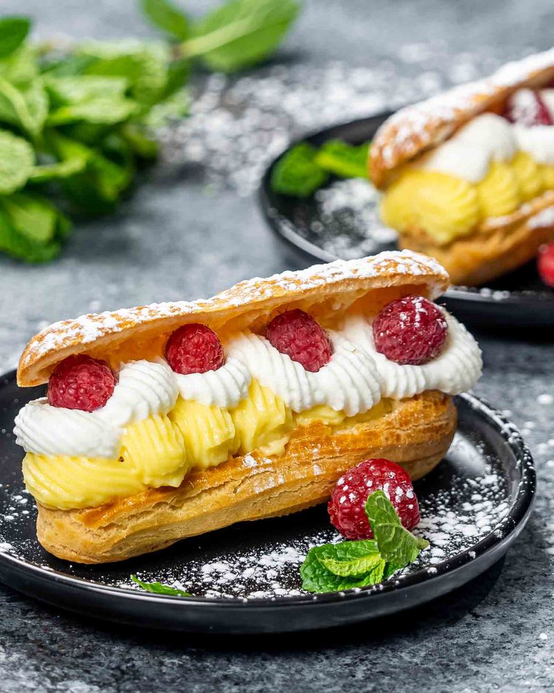 No Fuss Cream Filled Éclair Sandwiches