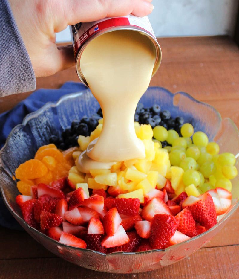 Fruit Salad with Condensed Milk