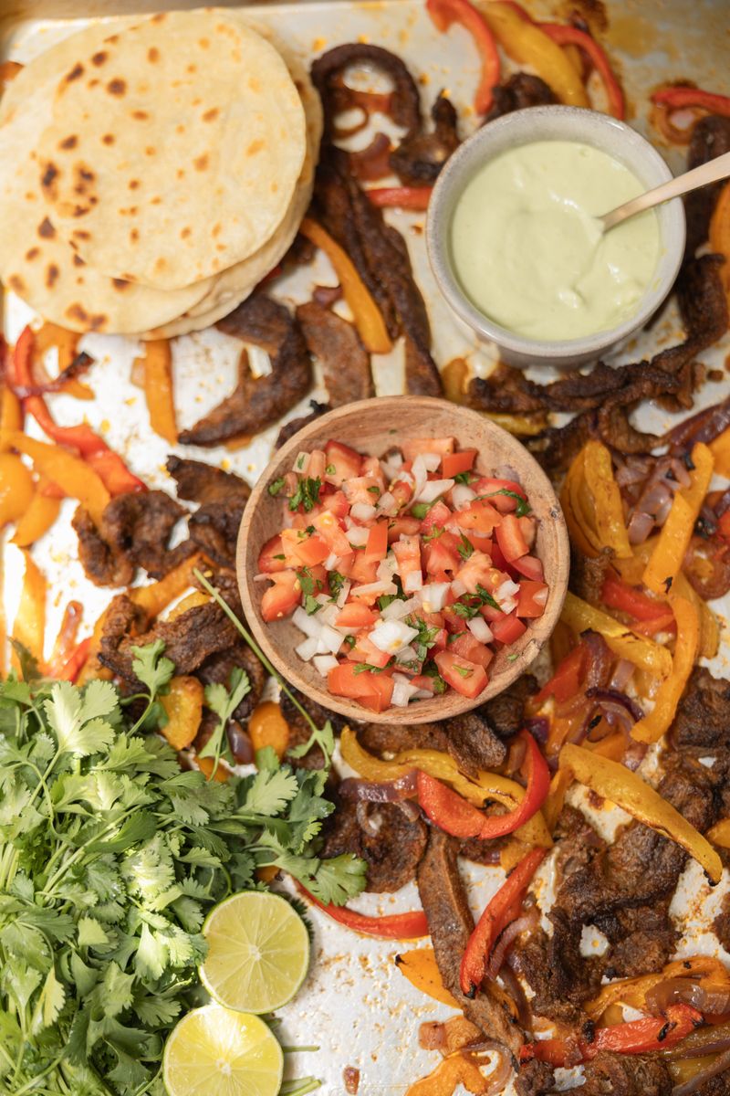 Steak Fajitas With All The Fixings