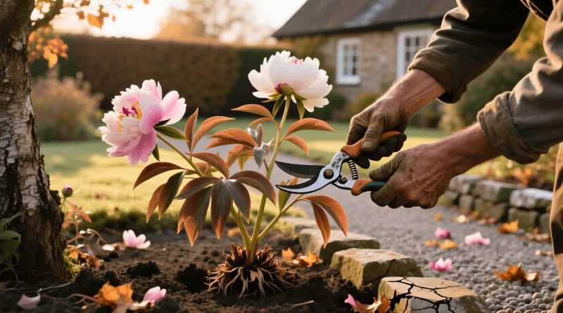 Apply the correct fall cleanup to each peony type