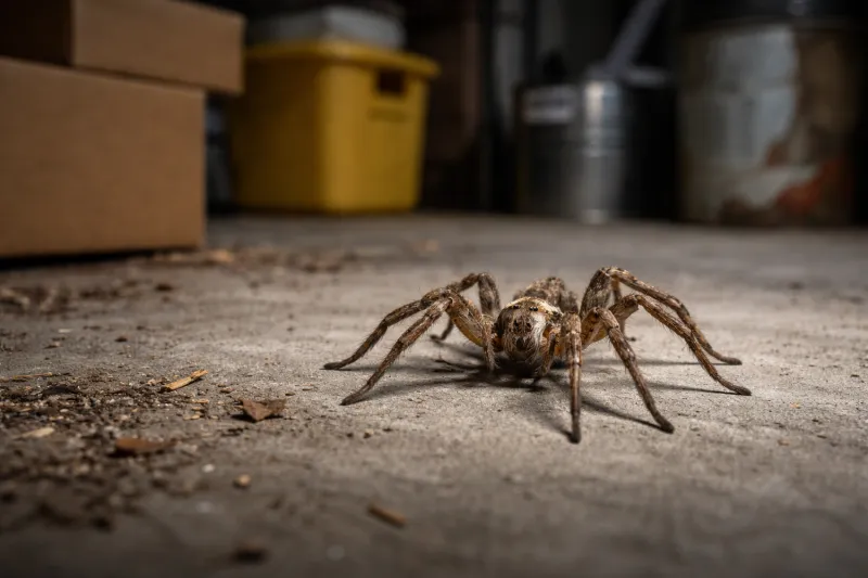 A wolf spider may catch insects, but it is not a roach-control plan