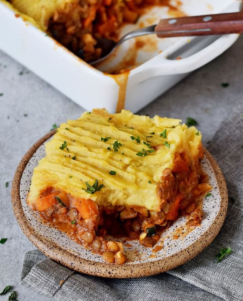 Shepherd’s Pie With Root Veggie Mash