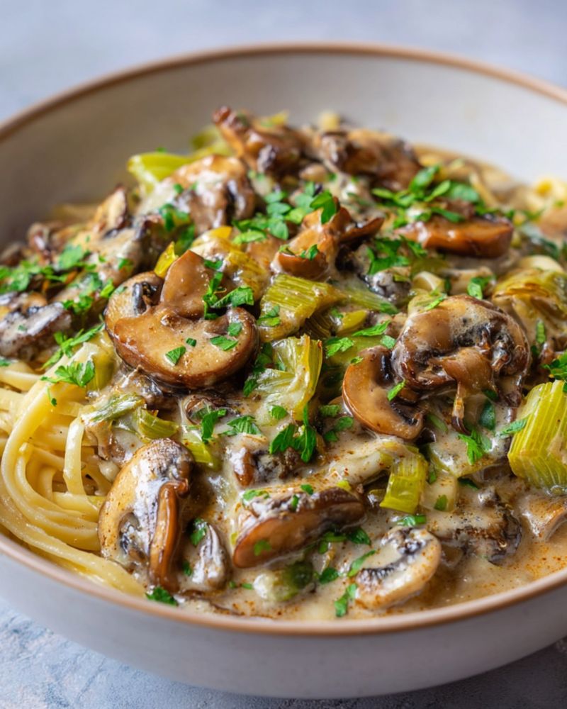 Tofu And Mushroom Stroganoff
