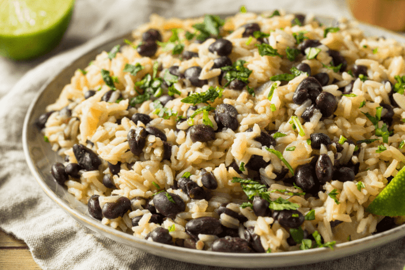 Coconut Rice With Black Beans