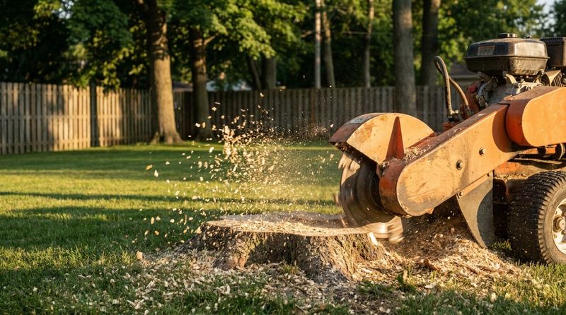 Grinding removes a stump faster than waiting for decay
