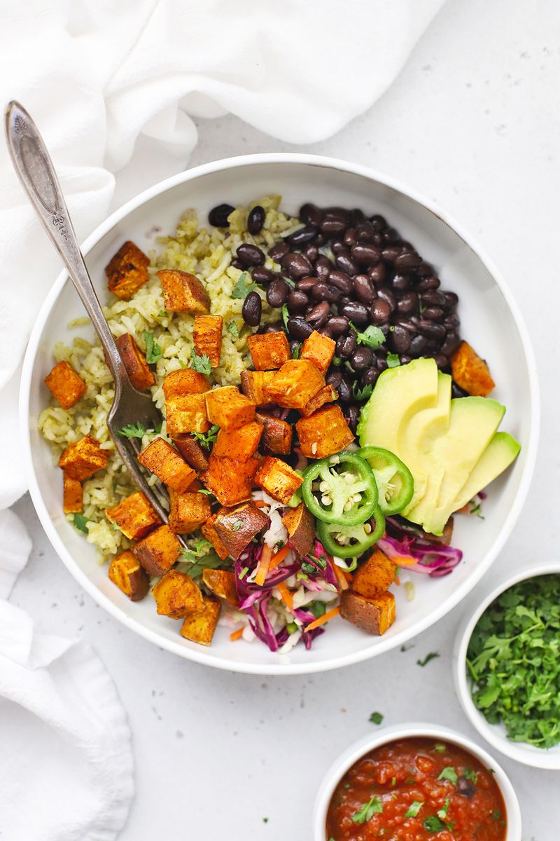 Black Bean and Sweet Potato Burrito Bowl