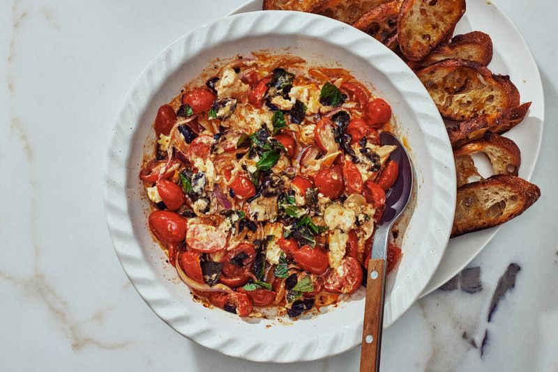 Harissa Baked Feta