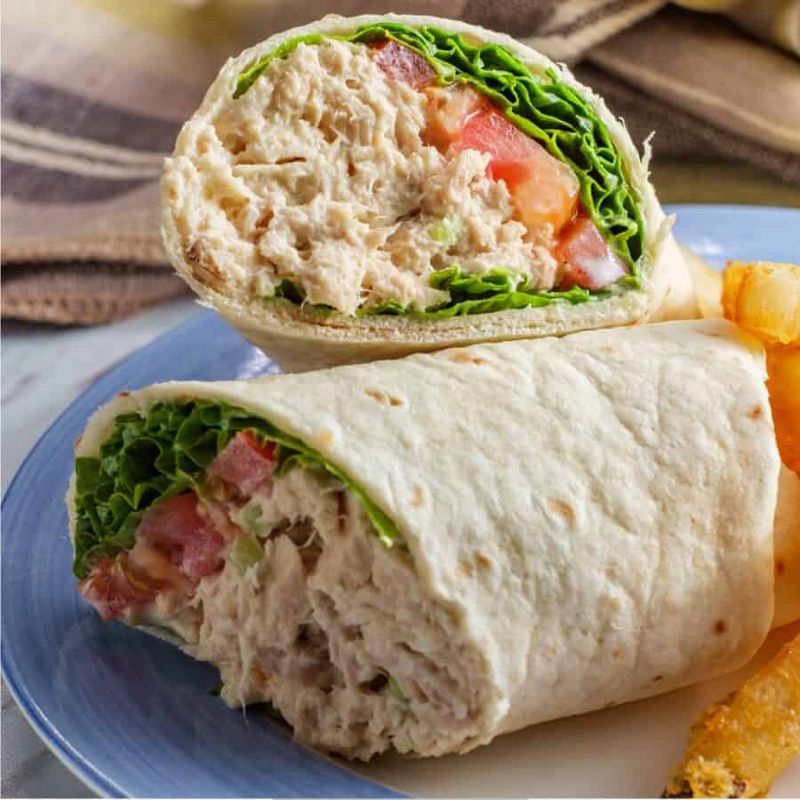 Tuna Hummus Salad Wrap