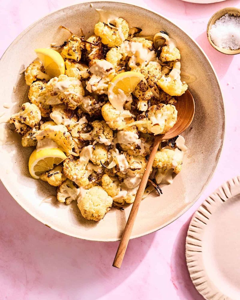 Roasted Cauliflower + Tahini + Lemon
