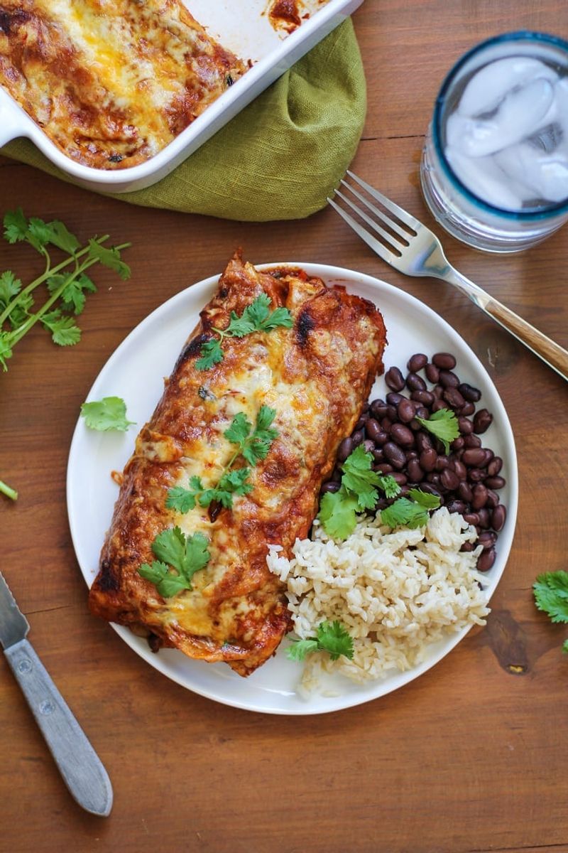 Sweet Potato And Black Bean Enchiladas