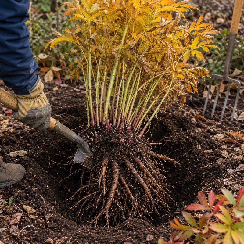 Do Not Divide or Transplant Peonies Until Fall