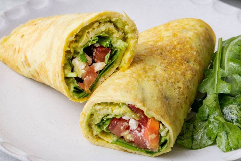 Hummus and Avocado Breakfast Wrap