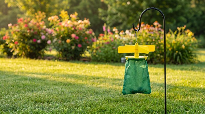 Nearby traps and lawn grub treatments are not dependable immediate defenses