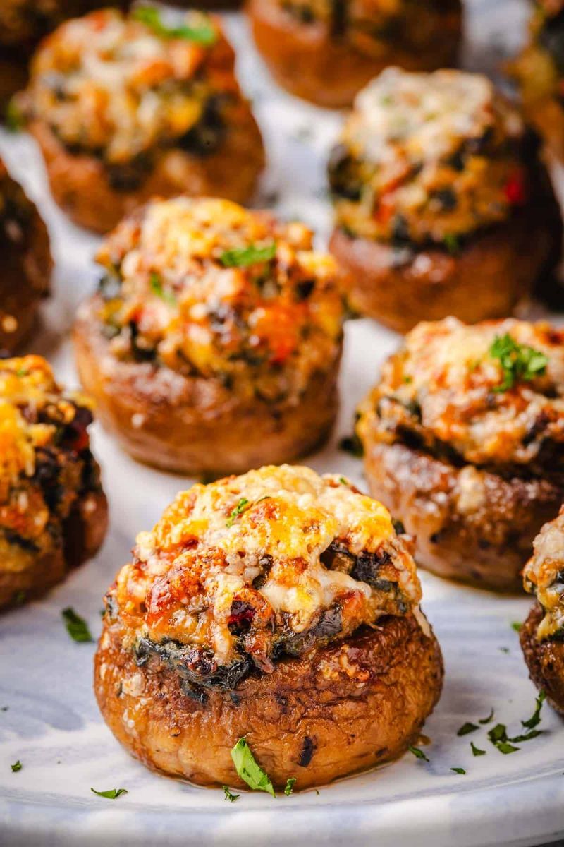 Stuffed Mushrooms with Herbs and Parmesan