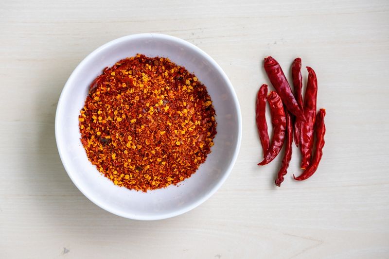 Sprinkle Cayenne or Hot Pepper Flakes