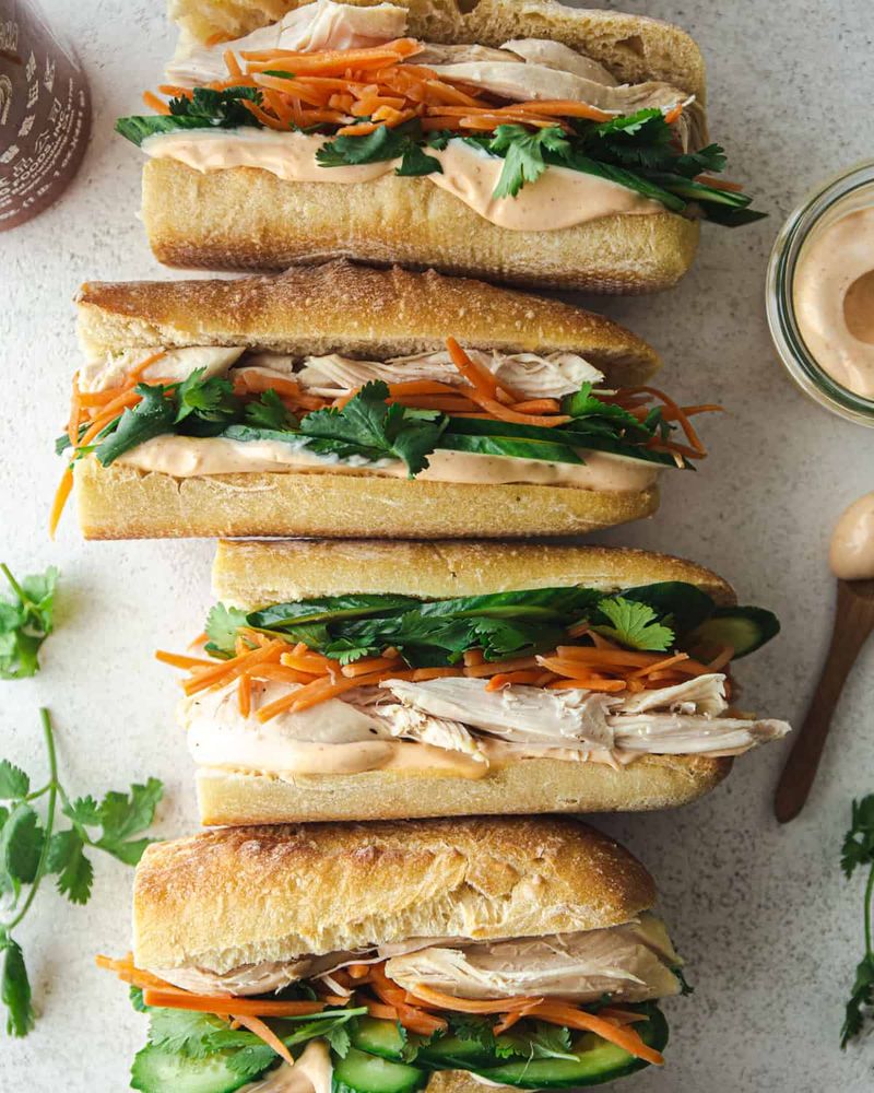 Rotisserie Chicken Banh Mi Sandwich