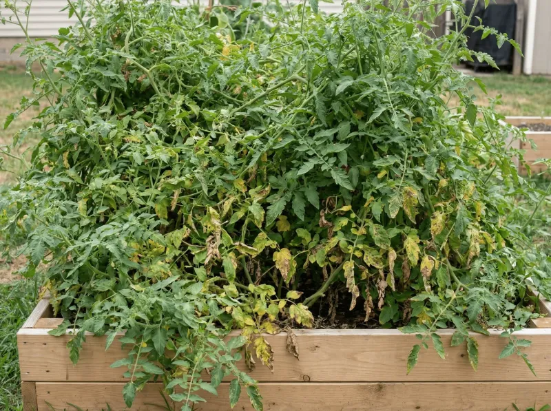 Overcrowded Plants Fighting for Resources