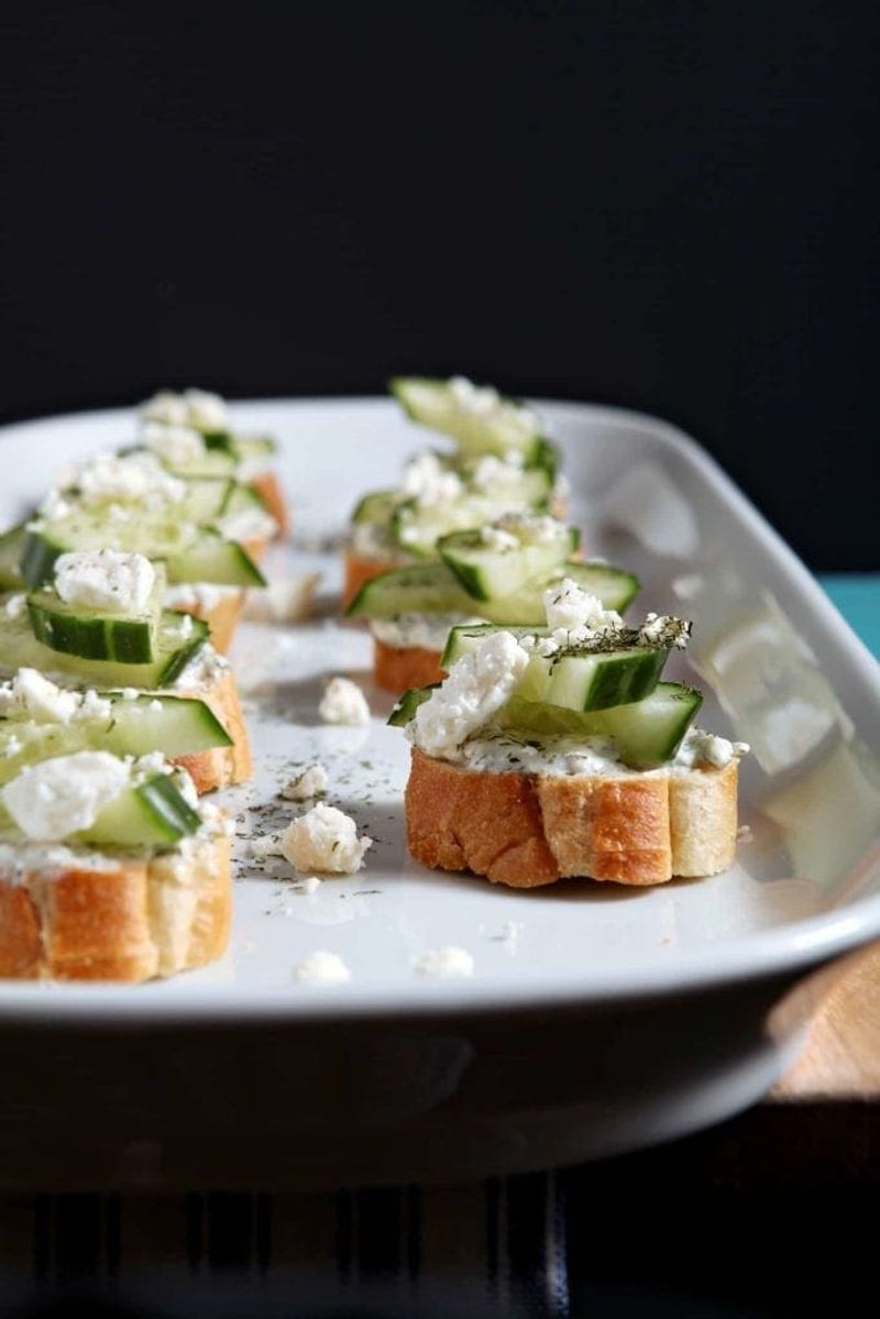 Cucumber Goat Cheese Crostini