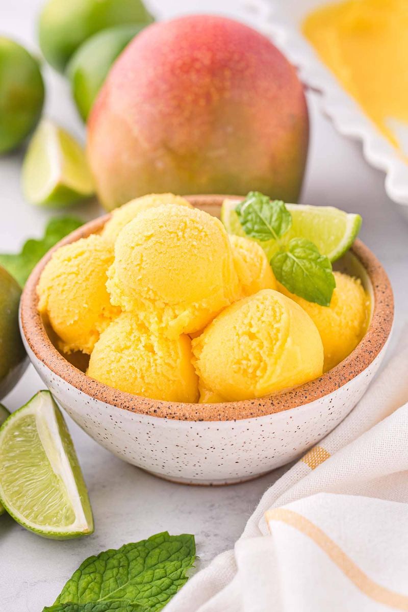 Mango Sorbet With Lime