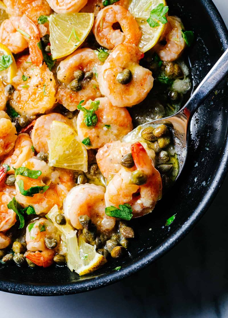 Shrimp Piccata Skillet