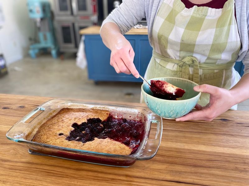 Fruit cobblers with lots of lemon or berries