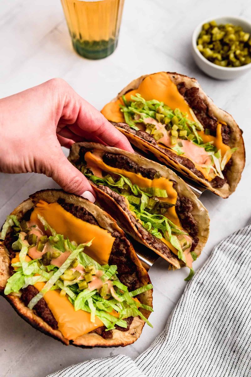 Big Mac Style Smash Tacos
