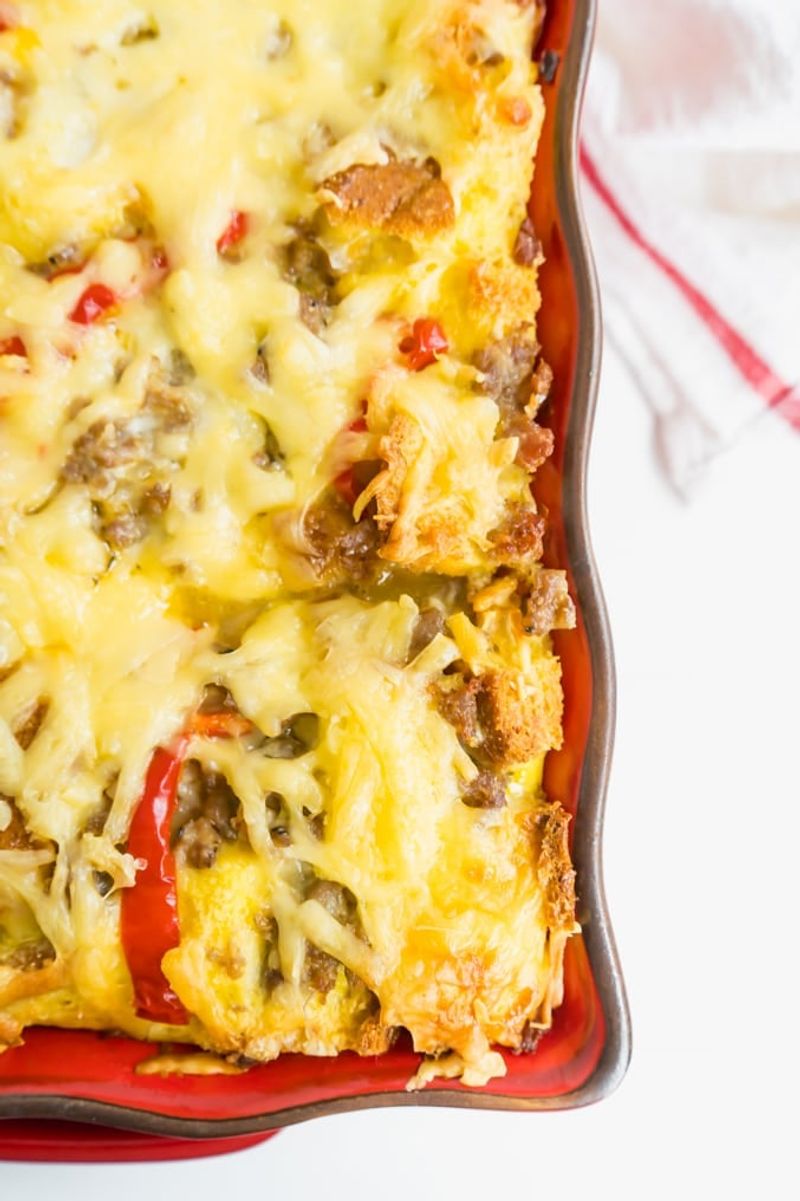 Italian Sausage and Pepper Strata