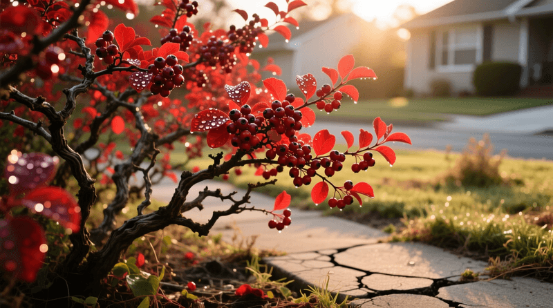 How burning bush escapes a landscaped yard