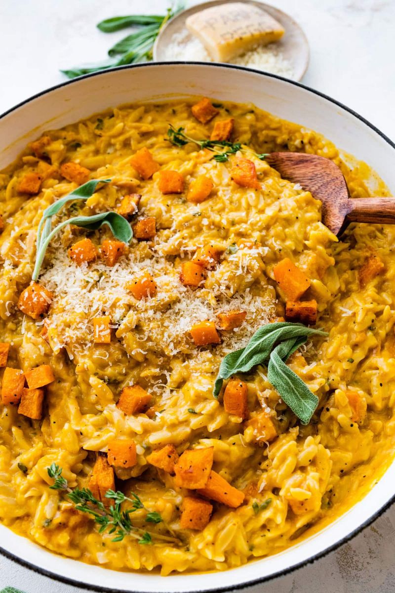 Creamy Orzo With Butternut Squash