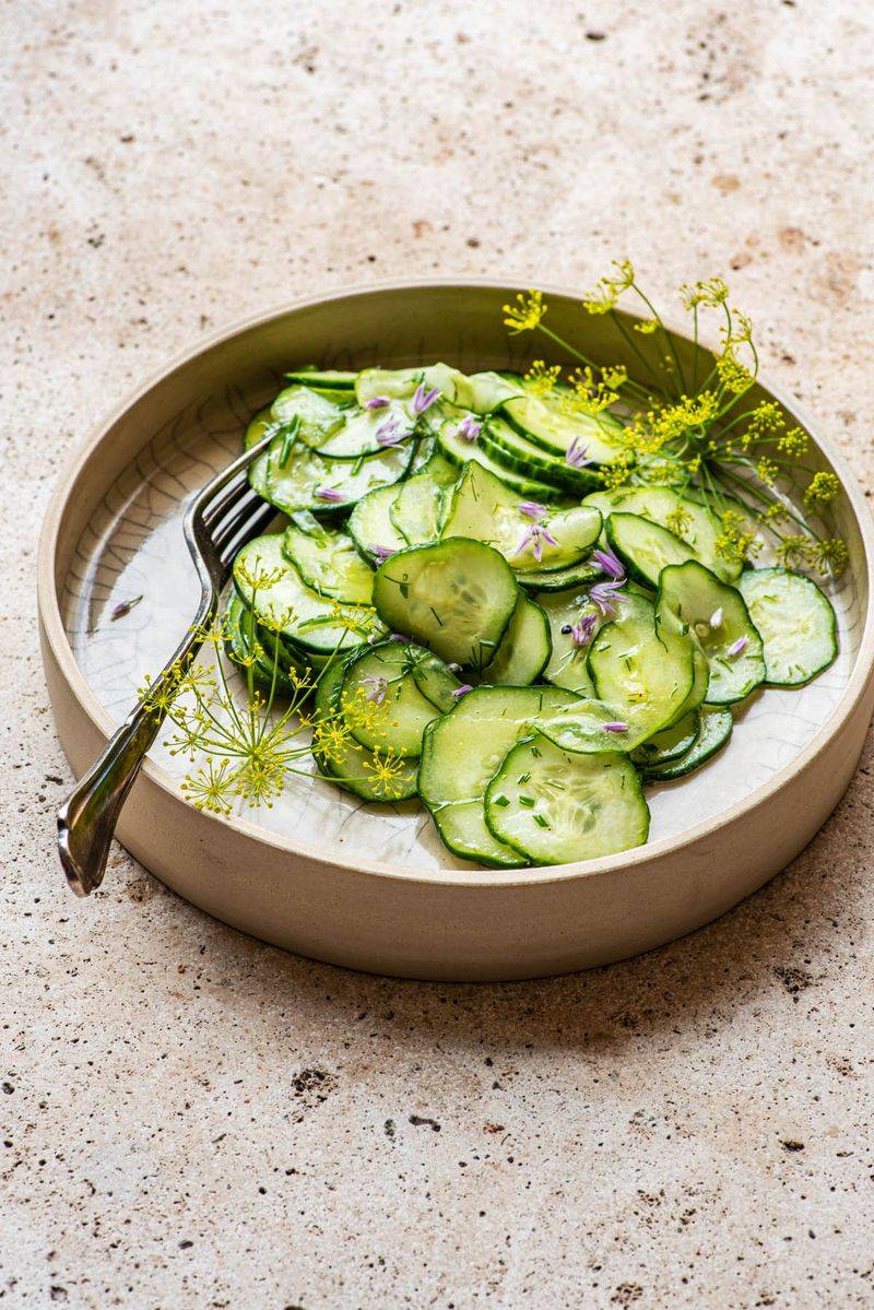 Grilled Cucumber with Herbs