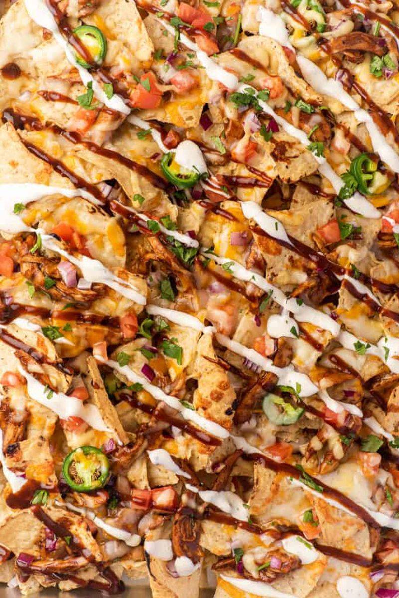 BBQ Chicken and Grilled Pineapple Nachos