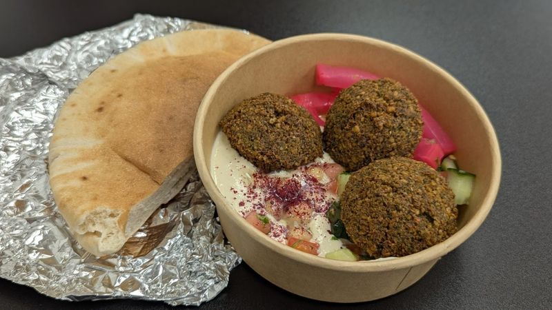 Falafel and hummus plates