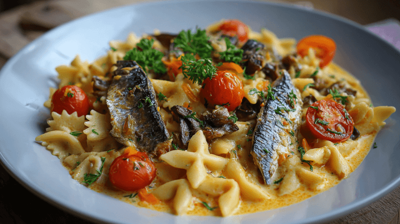 One-Pot Sardine Tomato Pasta
