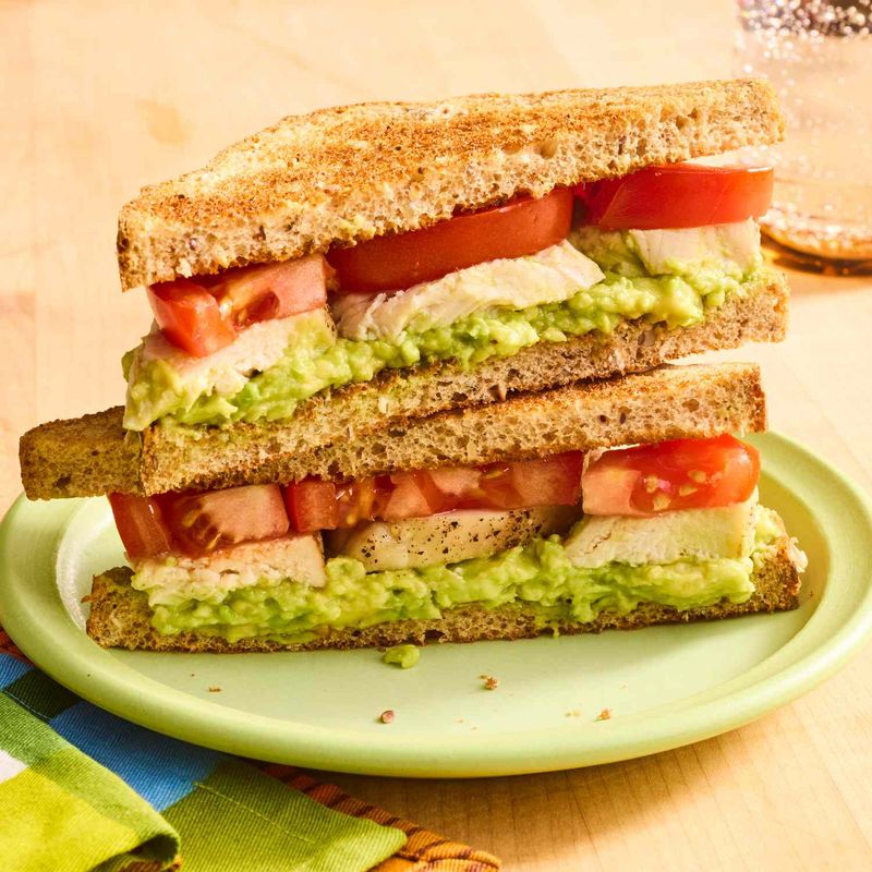 Chicken and Avocado Whole Grain Sandwich
