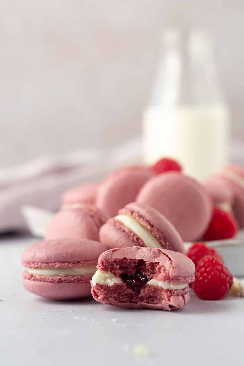 Raspberry Macarons