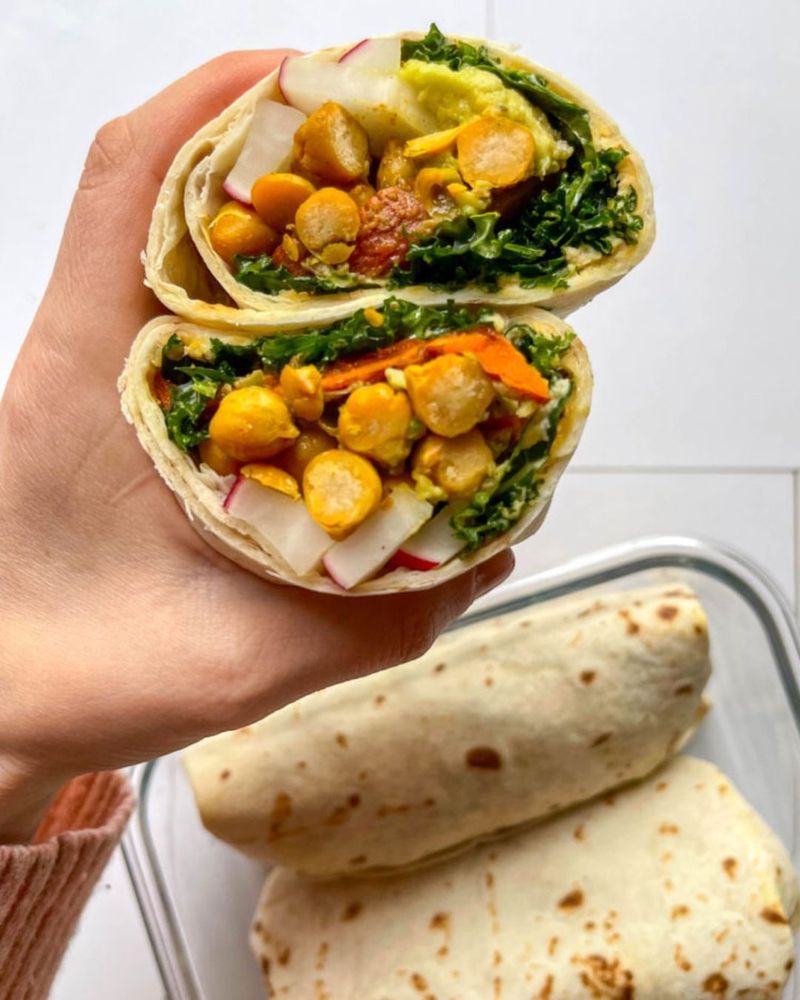 Healthy Chickpea and Veggie Wrap