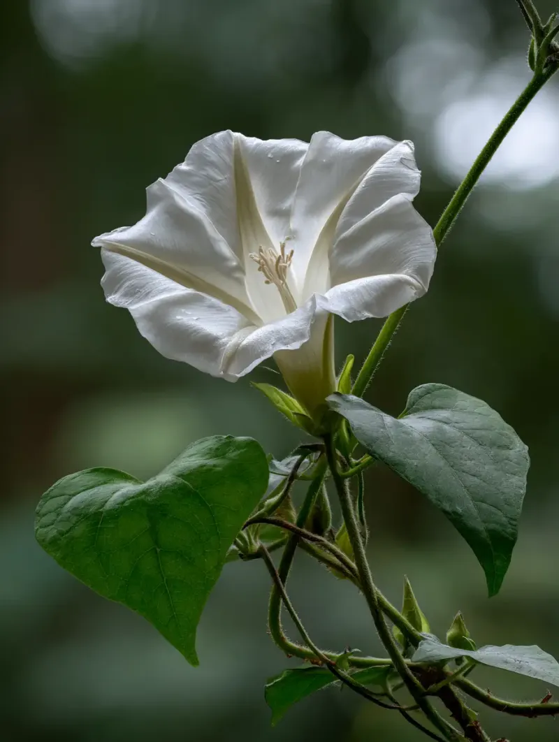 The moonflower does not escape the sun