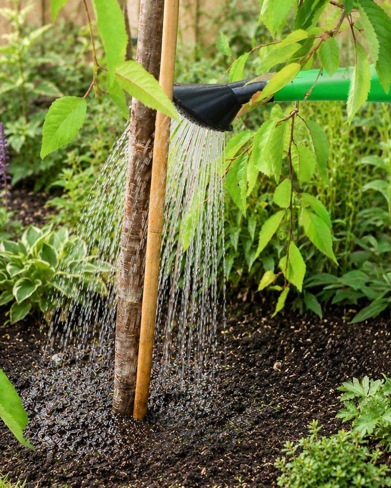 Water the root ball and surrounding soil