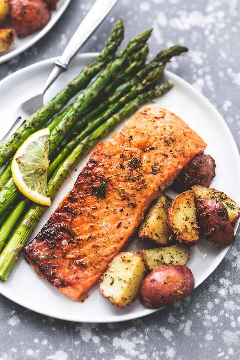 Sheet-Pan Salmon With Asparagus