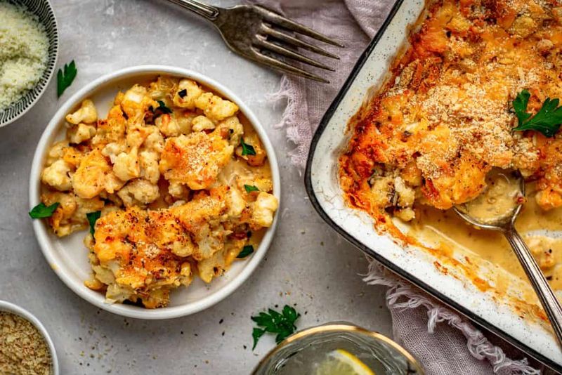 Cauliflower Mac and Cheese Casserole