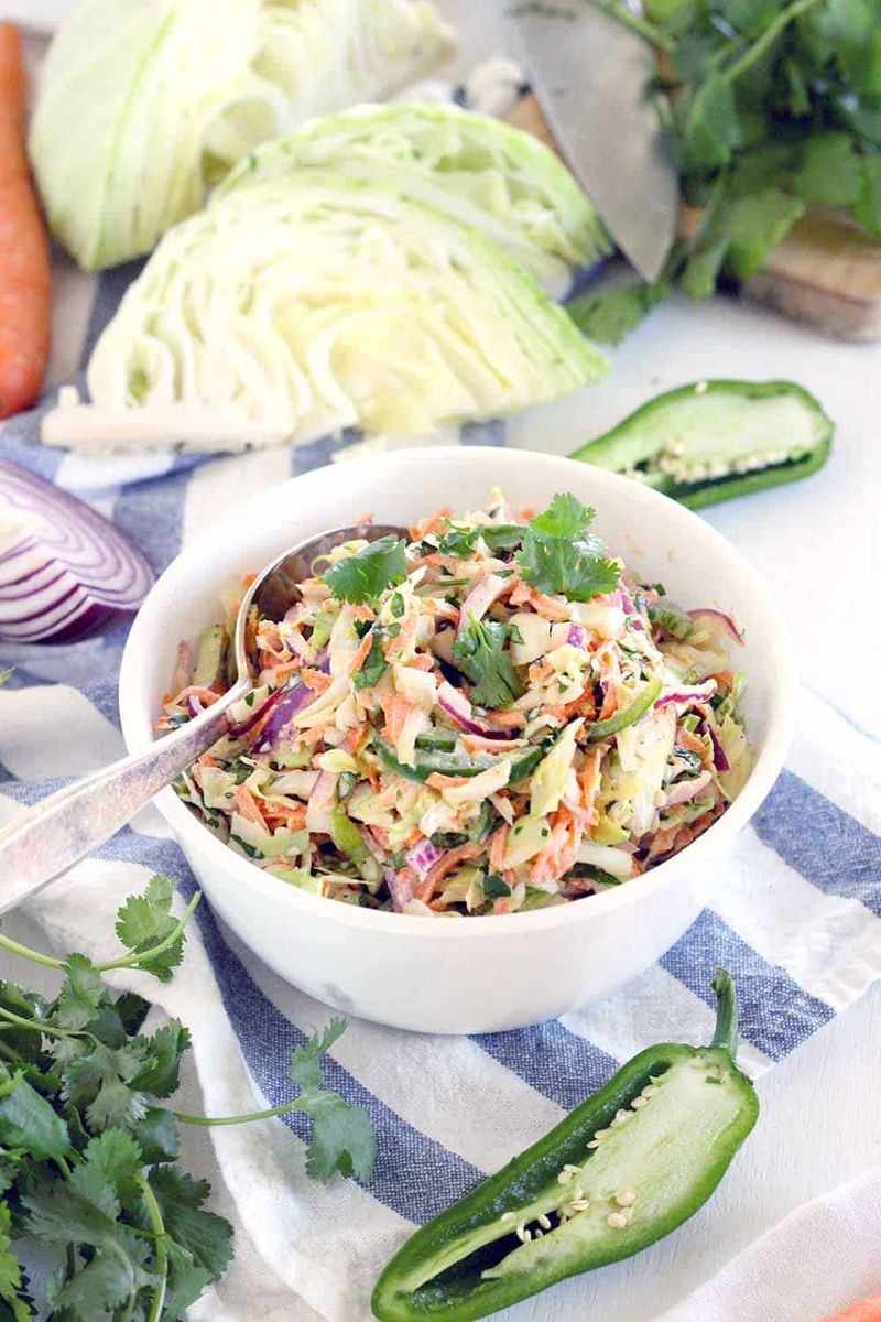 Coleslaw with Garlic Jalapeño Rub