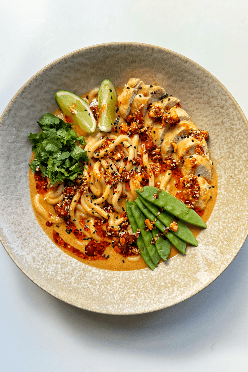 Spicy Peanut Noodle Soup