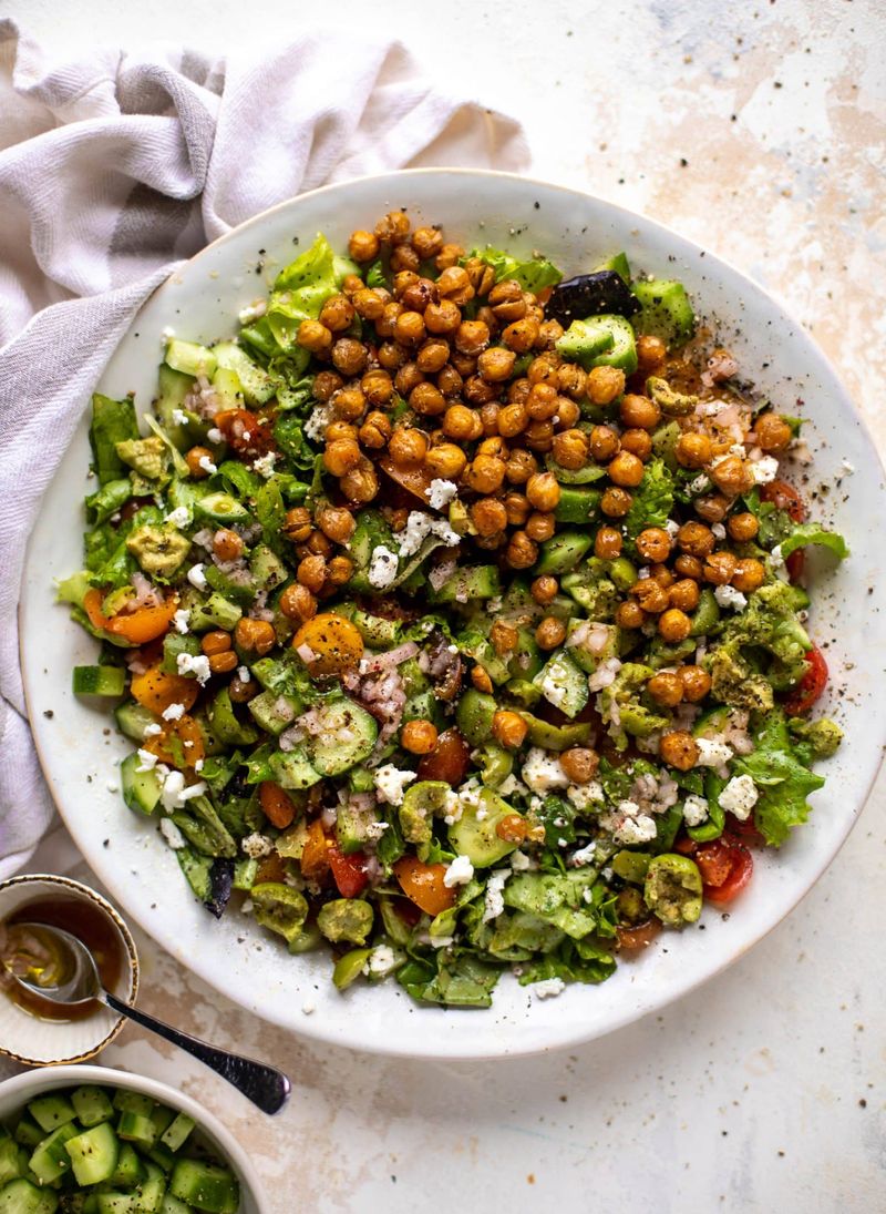 Winter Chopped Salad With Chickpeas and Crunchy Veggies