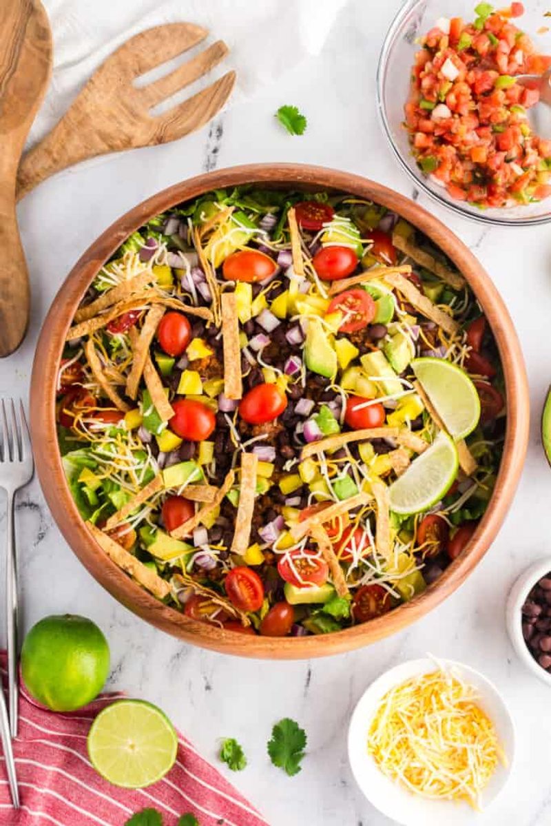 Taco Salad with Tortilla Strips