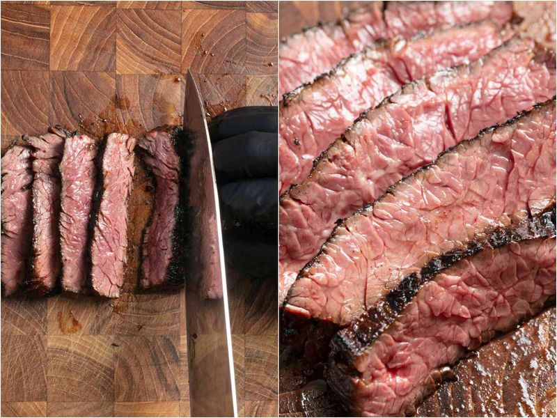 Slice the steak against the grain